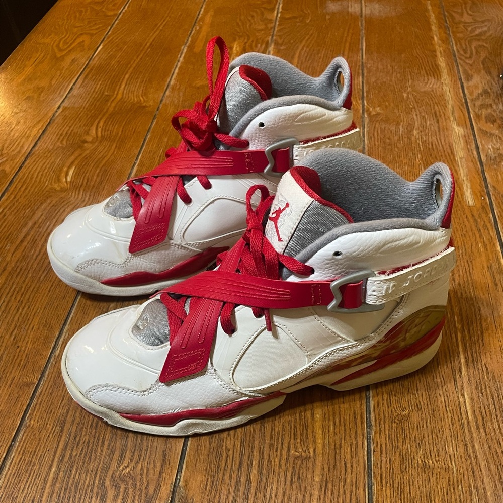 Nike Air Jordan Retro 8.0 Red White Size 5Y